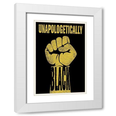 Unapologetically Black White Modern Wood Framed Art Print with Double Matting by Prime, Marcus