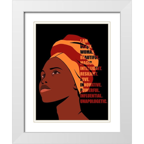 Beautiful Woman White Modern Wood Framed Art Print with Double Matting by Prime, Marcus