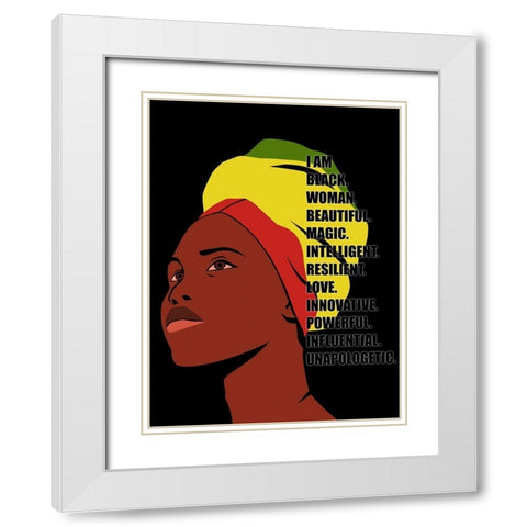 Beautiful Woman 2 White Modern Wood Framed Art Print with Double Matting by Prime, Marcus