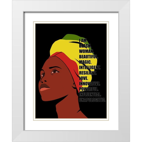 Beautiful Woman 2 White Modern Wood Framed Art Print with Double Matting by Prime, Marcus