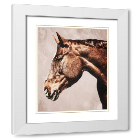 Marching Steed 2 White Modern Wood Framed Art Print with Double Matting by Prime, Marcus