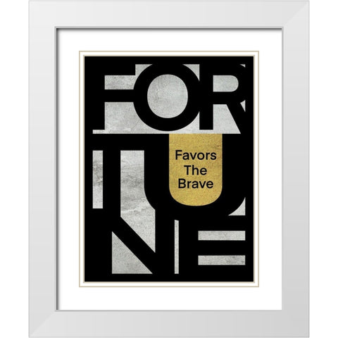 Brave Fortune White Modern Wood Framed Art Print with Double Matting by Prime, Marcus