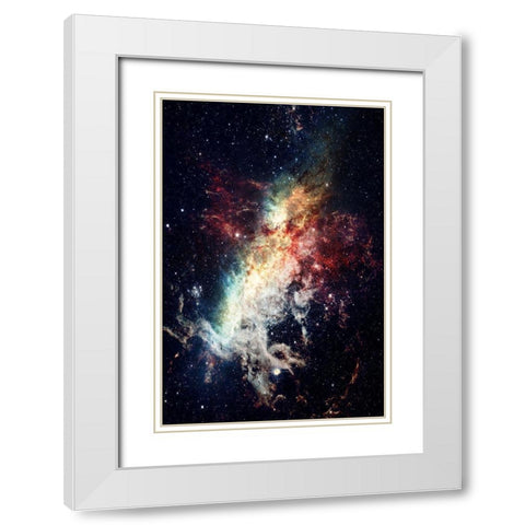 Galaxy Stream White Modern Wood Framed Art Print with Double Matting by Prime, Marcus