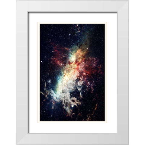 Galaxy Stream White Modern Wood Framed Art Print with Double Matting by Prime, Marcus
