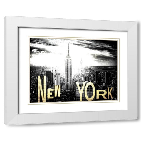 Bright New York White Modern Wood Framed Art Print with Double Matting by Prime, Marcus