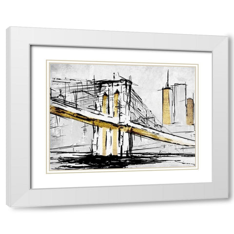 City Of Gold 1 White Modern Wood Framed Art Print with Double Matting by Prime, Marcus