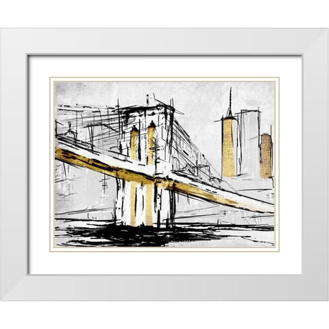 City Of Gold 1 White Modern Wood Framed Art Print with Double Matting by Prime, Marcus