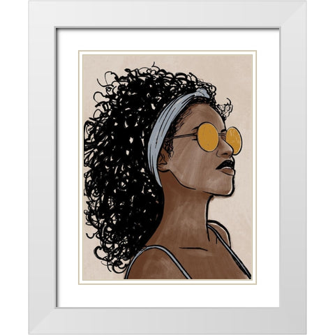 Fierce Model 1 White Modern Wood Framed Art Print with Double Matting by Prime, Marcus