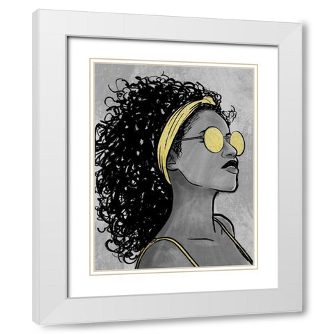 Fierce 1 White Modern Wood Framed Art Print with Double Matting by Prime, Marcus