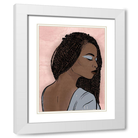 Fierce Fashion 1 White Modern Wood Framed Art Print with Double Matting by Prime, Marcus