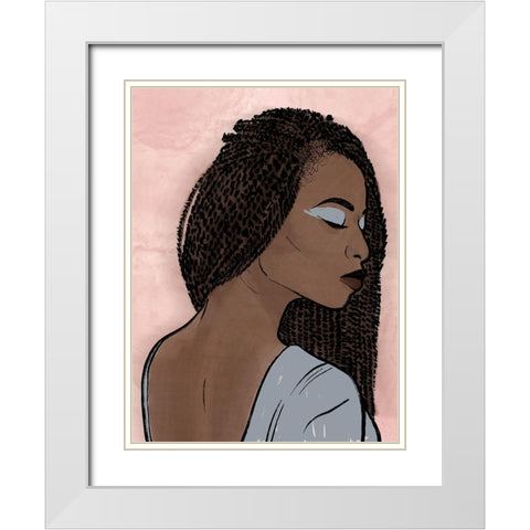 Fierce Fashion 1 White Modern Wood Framed Art Print with Double Matting by Prime, Marcus