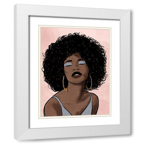 Fierce Fashion 2 White Modern Wood Framed Art Print with Double Matting by Prime, Marcus