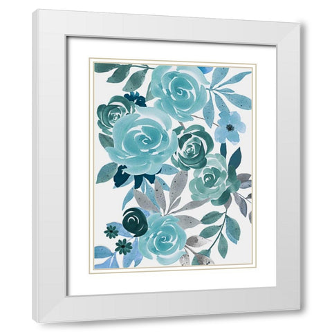 Floral Growth 1 White Modern Wood Framed Art Print with Double Matting by Prime, Marcus