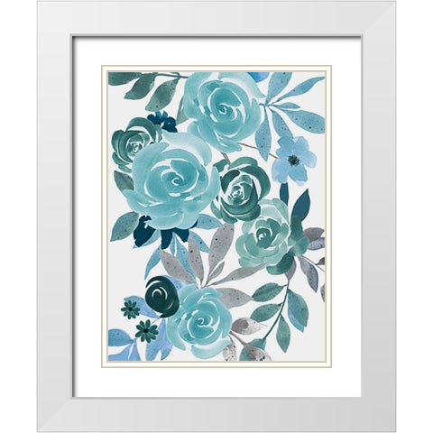 Floral Growth 1 White Modern Wood Framed Art Print with Double Matting by Prime, Marcus