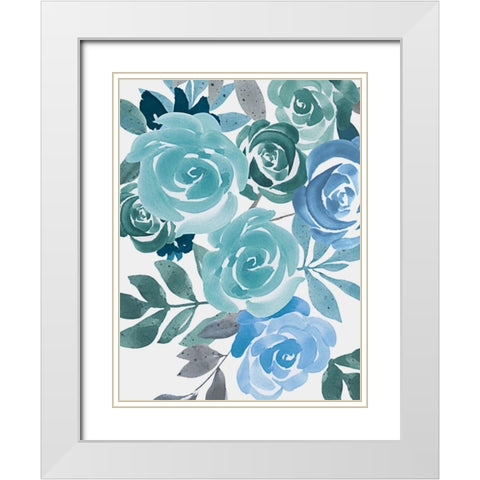 Floral Growth 2 White Modern Wood Framed Art Print with Double Matting by Prime, Marcus