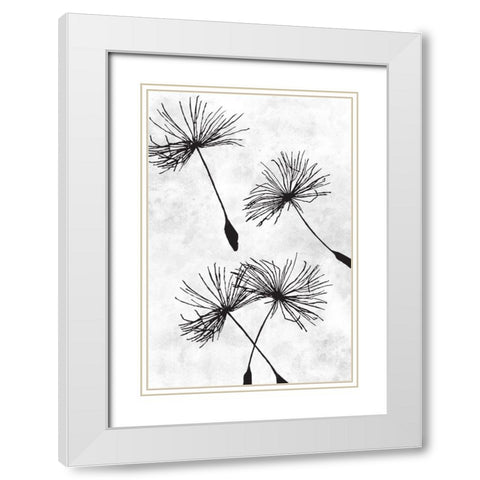 Dandelion Flight 1 White Modern Wood Framed Art Print with Double Matting by Prime, Marcus