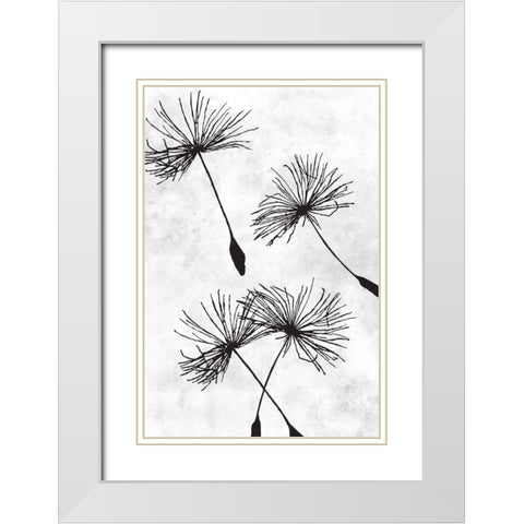 Dandelion Flight 1 White Modern Wood Framed Art Print with Double Matting by Prime, Marcus