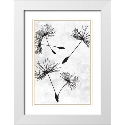 Dandelion Flight 2 White Modern Wood Framed Art Print with Double Matting by Prime, Marcus