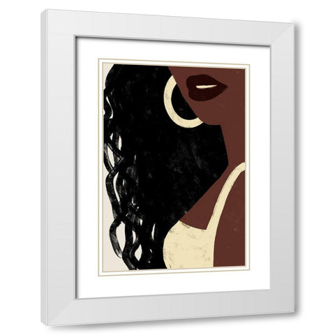 Black Goddess White Modern Wood Framed Art Print with Double Matting by Prime, Marcus