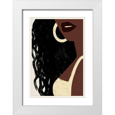 Black Goddess White Modern Wood Framed Art Print with Double Matting by Prime, Marcus