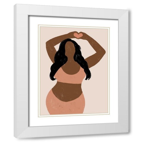 Love Yourself White Modern Wood Framed Art Print with Double Matting by Prime, Marcus