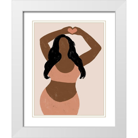 Love Yourself White Modern Wood Framed Art Print with Double Matting by Prime, Marcus