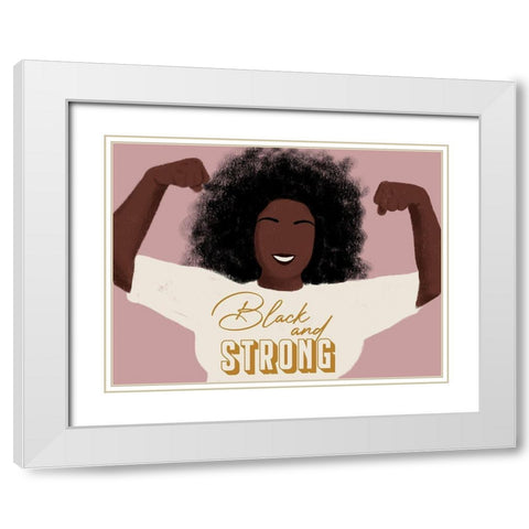 Black And Strong White Modern Wood Framed Art Print with Double Matting by Prime, Marcus