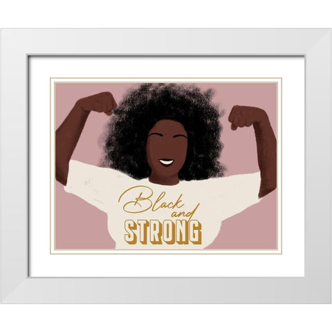 Black And Strong White Modern Wood Framed Art Print with Double Matting by Prime, Marcus