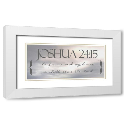Heavenly Joshua White Modern Wood Framed Art Print with Double Matting by Prime, Marcus