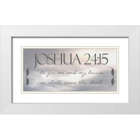 Heavenly Joshua White Modern Wood Framed Art Print with Double Matting by Prime, Marcus