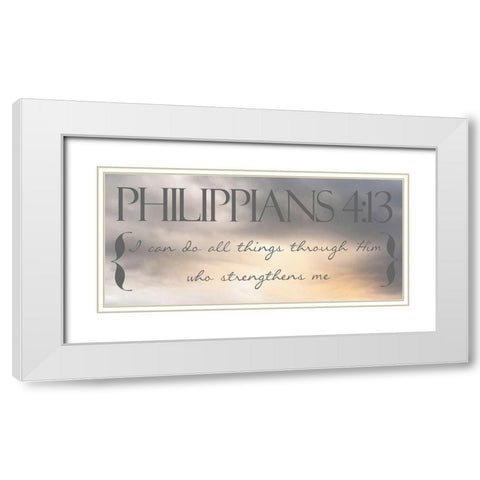 Heavenly Philippians White Modern Wood Framed Art Print with Double Matting by Prime, Marcus