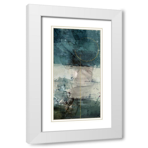 Gold Flare White Modern Wood Framed Art Print with Double Matting by Prime, Marcus