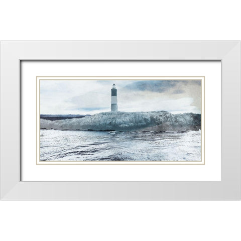 Dawn Over Breakage White Modern Wood Framed Art Print with Double Matting by Prime, Marcus