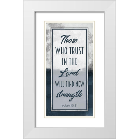 Trust and Strength White Modern Wood Framed Art Print with Double Matting by Prime, Marcus
