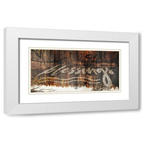 Autumn Blessings White Modern Wood Framed Art Print with Double Matting by Prime, Marcus