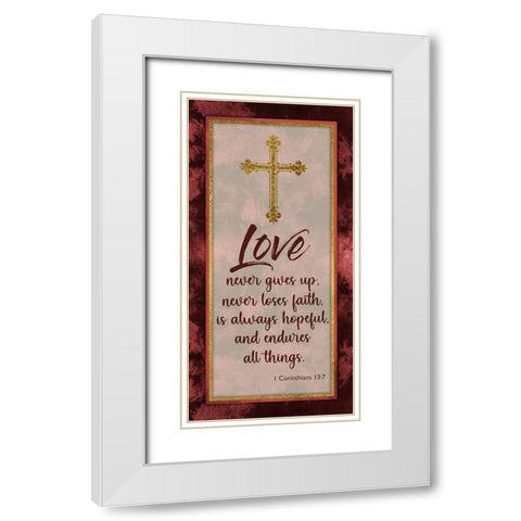 Endure All White Modern Wood Framed Art Print with Double Matting by Prime, Marcus