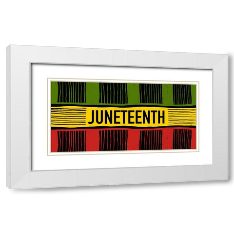 Juneteenth Cloth White Modern Wood Framed Art Print with Double Matting by Prime, Marcus