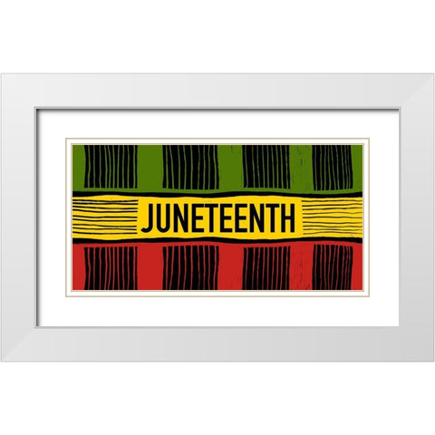 Juneteenth Cloth White Modern Wood Framed Art Print with Double Matting by Prime, Marcus