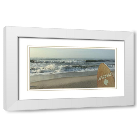 Watchful Lifeguard 1 White Modern Wood Framed Art Print with Double Matting by Prime, Marcus