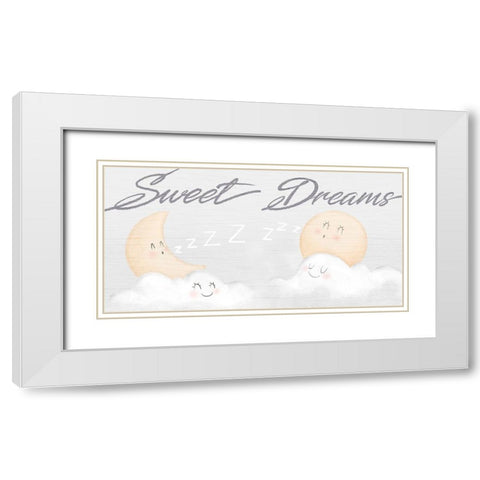 Sweet Dreams White Modern Wood Framed Art Print with Double Matting by Prime, Marcus