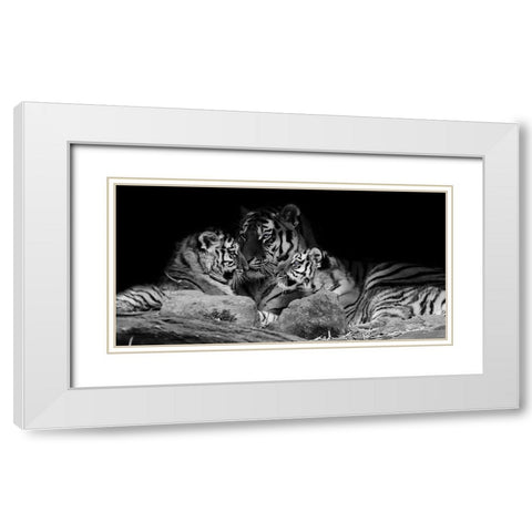 Strong Family 1 White Modern Wood Framed Art Print with Double Matting by Prime, Marcus