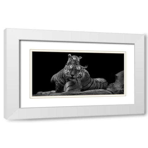 Strong Family 2 White Modern Wood Framed Art Print with Double Matting by Prime, Marcus