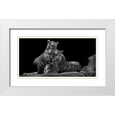 Strong Family 2 White Modern Wood Framed Art Print with Double Matting by Prime, Marcus