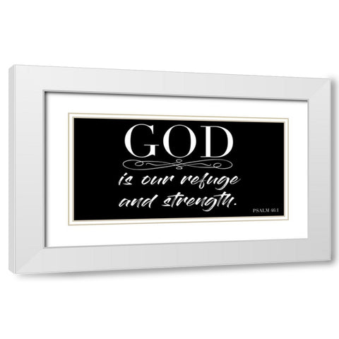 Refuge And Strength White Modern Wood Framed Art Print with Double Matting by Prime, Marcus