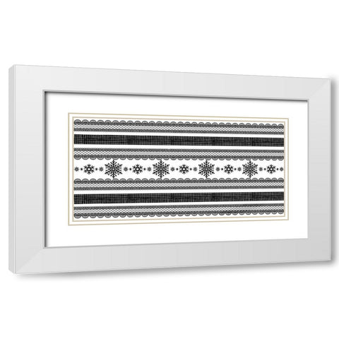 Winter Pattern White Modern Wood Framed Art Print with Double Matting by Prime, Marcus