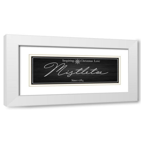 Mistletoe Love 2 White Modern Wood Framed Art Print with Double Matting by Prime, Marcus