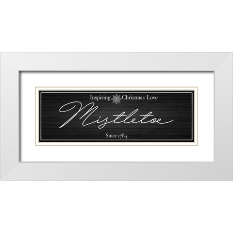 Mistletoe Love 2 White Modern Wood Framed Art Print with Double Matting by Prime, Marcus