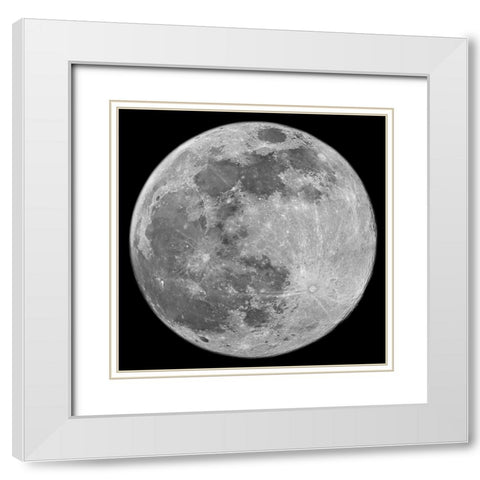 To The Moon 3 White Modern Wood Framed Art Print with Double Matting by Prime, Marcus