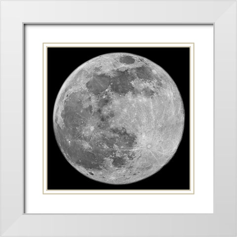 To The Moon 3 White Modern Wood Framed Art Print with Double Matting by Prime, Marcus