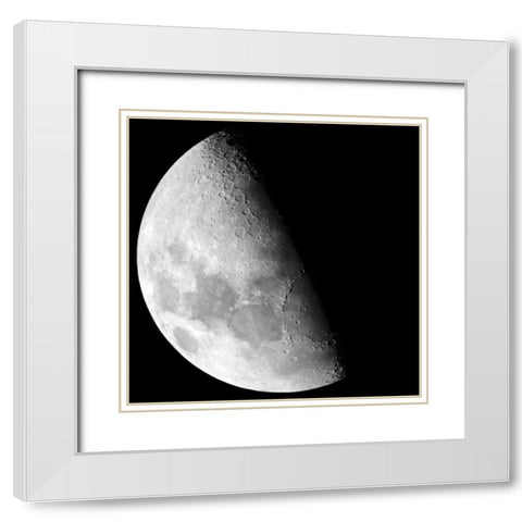 Half Way To The Moon White Modern Wood Framed Art Print with Double Matting by Prime, Marcus